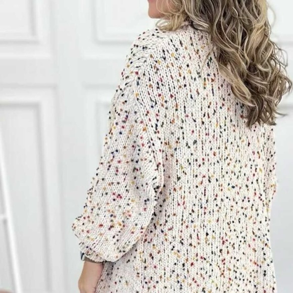 NWOT! Cozy Multicolor Knit Cardigan - Picture 2 of 5